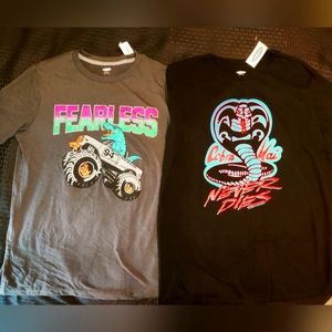 2 NWT soft t shirts, youth size XL